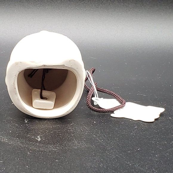 Green Earth Baby Bells Decorative Porcelain White Bunny Hanging Bell Figurine - Picture 7 of 14